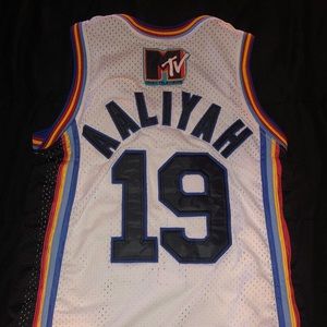 1996 MTV rock n jock Bricklayers Aaliyah jersey